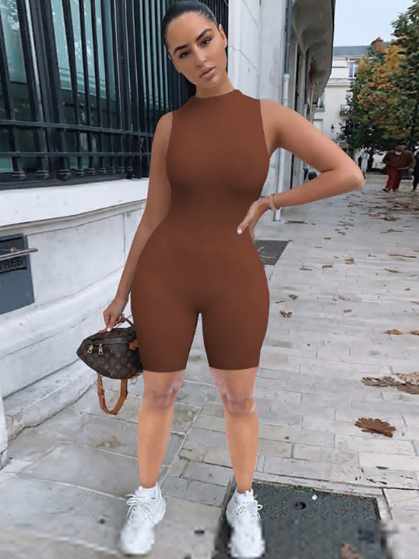 Slim Fit High Waist Sports Jumpsuit