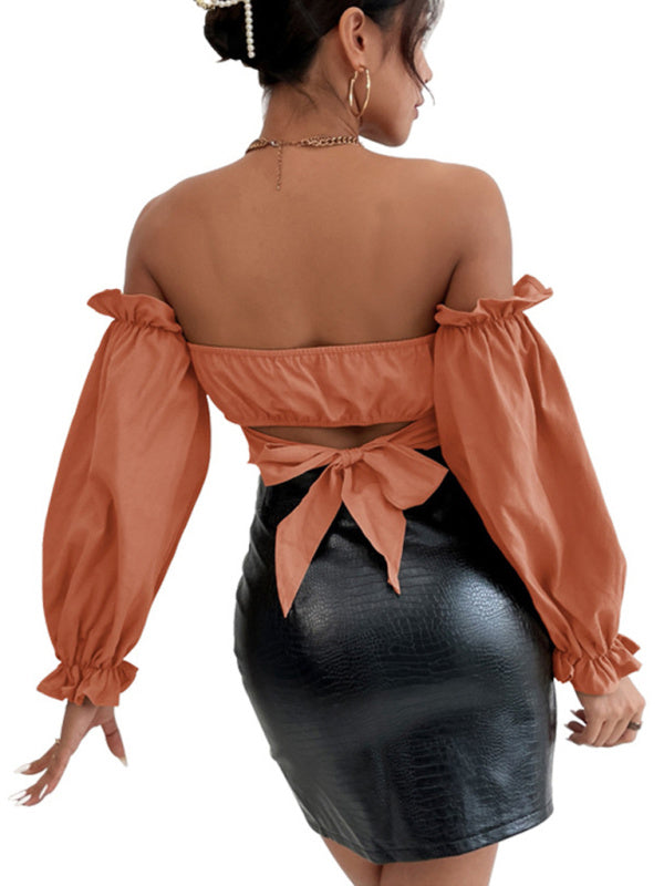 Tube Top Bubble Sleeve Shirt